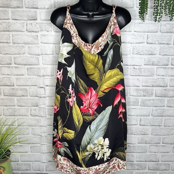 Tommy Bahama Silk Tropical Dress With Chain Straps Size Small 4/8 - Picture 5 of 6